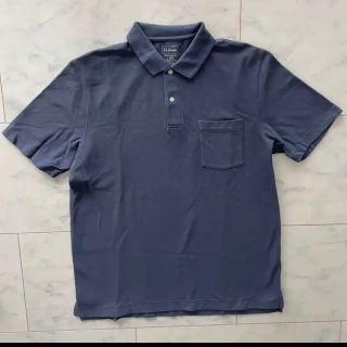 エルエルビーン(L.L.Bean)のエルエルビーン　ポケット付き半袖ポロシャツ　Vintage Indigo(ポロシャツ)