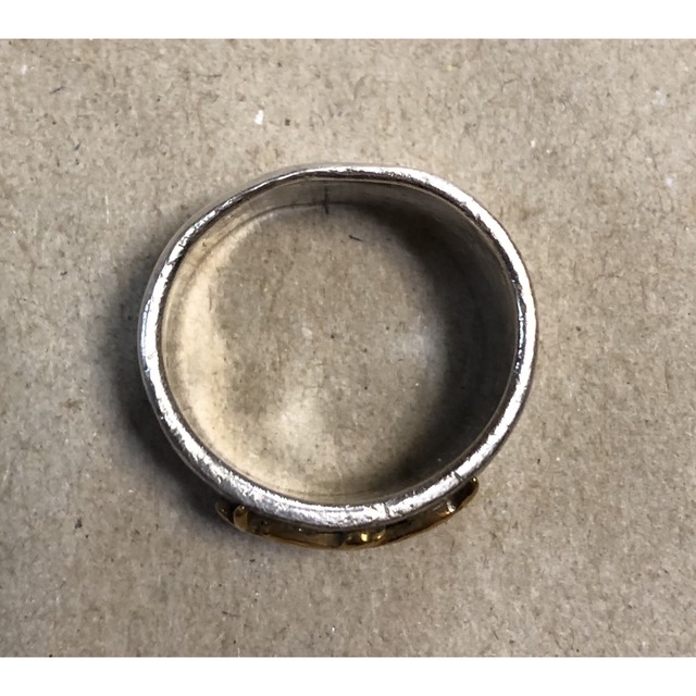 シルバー925 イーグル平打ちリング 金×銀 20号 メンズのアクセサリー(リング(指輪))の商品写真