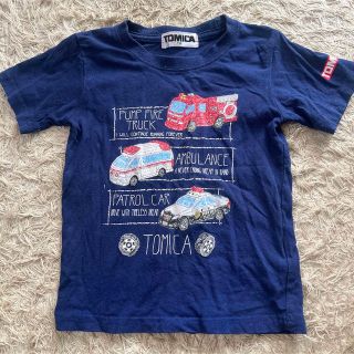 TOMICA トミカ　働く車Tシャツ　ネイビー　キッズ110サイズ(Tシャツ/カットソー)