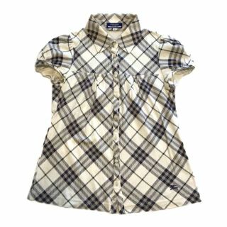 バーバリーブルーレーベル(BURBERRY BLUE LABEL)のBURBERRY BLUE LABEL ノバチェック パフスリーブ ブラウス(シャツ/ブラウス(半袖/袖なし))