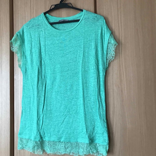 ZARA(ザラ)のZARA ザラ　summer knit【used】 レディースのトップス(カットソー(半袖/袖なし))の商品写真