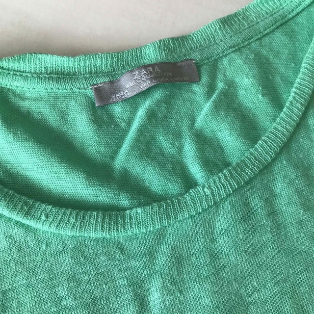 ZARA(ザラ)のZARA ザラ　summer knit【used】 レディースのトップス(カットソー(半袖/袖なし))の商品写真