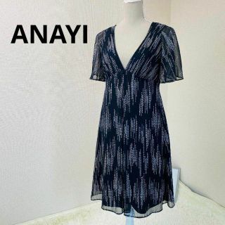 アナイ(ANAYI)のANAYI 　アナイ　レディース38　綺麗めドット　とろみ　ワンピース(ひざ丈ワンピース)