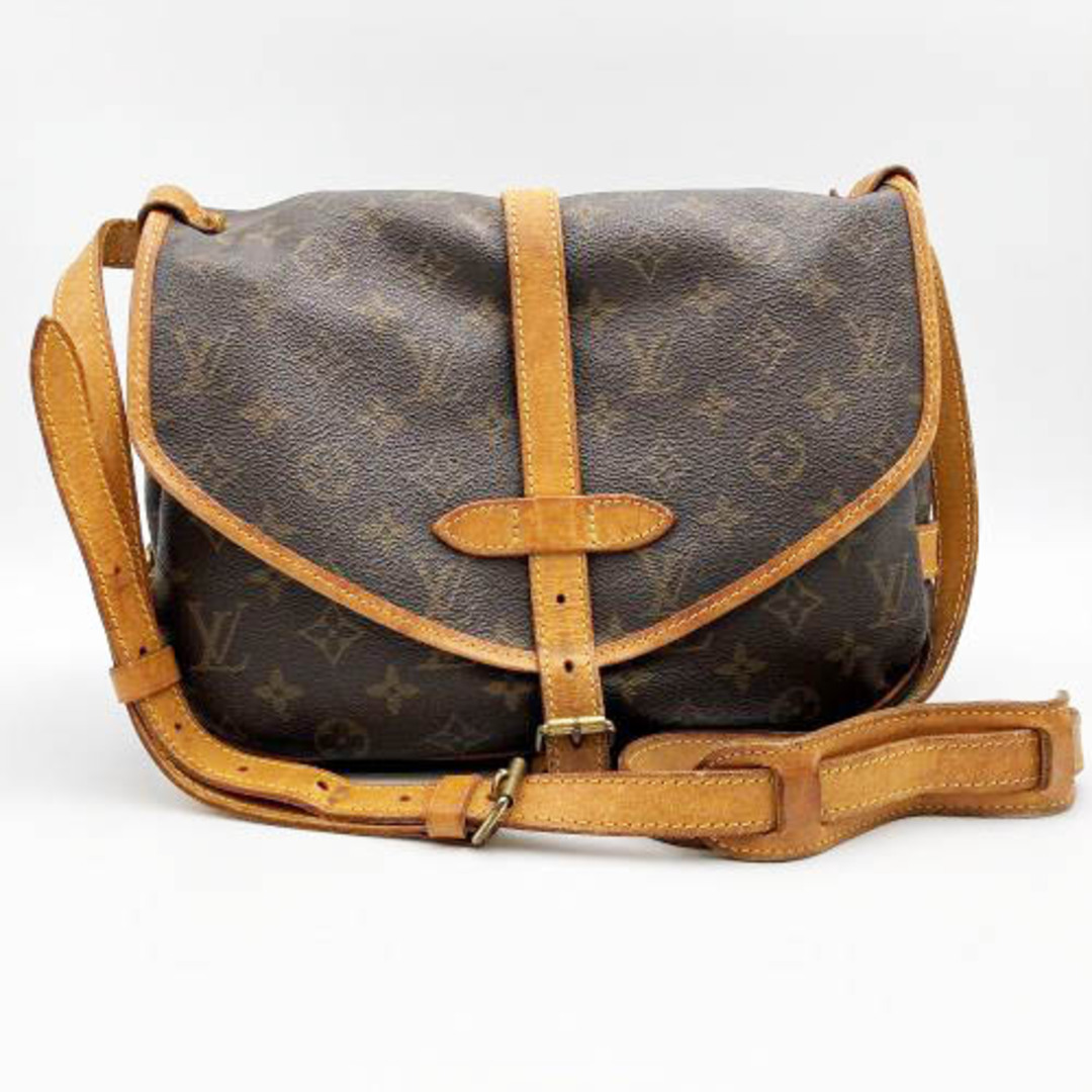 LOUIS VUITTON ルイ・ヴィトン ソミュール30 モノグラム ショルダーバッグ ブラウン M42256