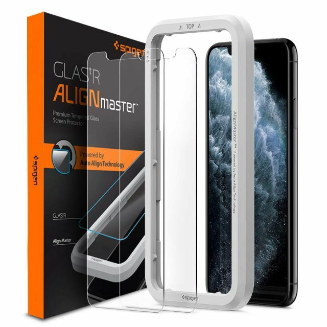 Spigen AlignMaster ガラスフィルム iPhone 11 Pro