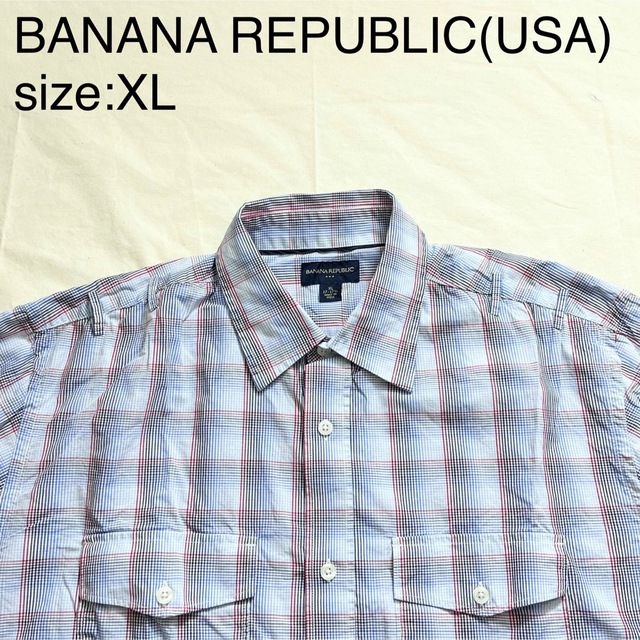 Banana Republic(バナナリパブリック)のBANANA REPUBLIC(USA)ビンテージコットンチェックシャツ メンズのトップス(シャツ)の商品写真