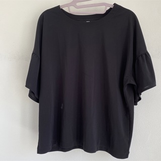 ユニクロ(UNIQLO)のUNIQLO フリル袖カットソー(Tシャツ(半袖/袖なし))