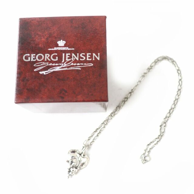 美品△Georg Jensen ジョージジェンセン 1996 ヘリテージ ムーンライトグレープ イヤーネックレス SV925 シルバー  重量：約11.3g 箱付き◎