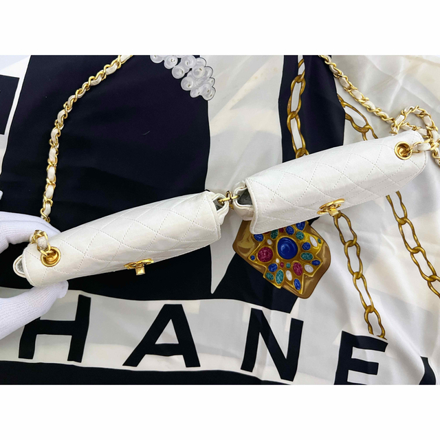 CHANEL(シャネル)の超激レア！ヴィンテージ シャネル ミニマトラッセツイン チェーンショルダーバッグ レディースのバッグ(ショルダーバッグ)の商品写真