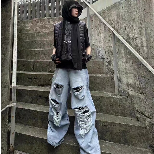 登坂広臣愛用 vetements destroyed baggy jeans-hybridautomotive.com