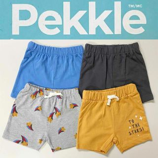 コストコ(コストコ)の新品 4枚セット 90 ★ コストコ PEKKLE ショートパンツ 18M 星(パンツ/スパッツ)