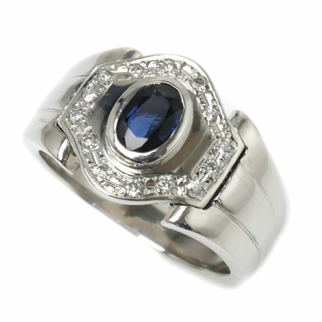 Pt900プラチナ リング・指輪 サファイア1.11ct ダイヤモンド0.16ct 19号 17.7g メンズ【中古】【美品】 | フリマアプリ ラクマ