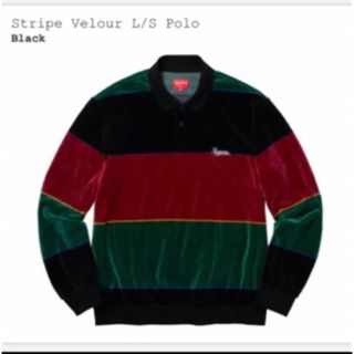 シュプリーム(Supreme)のsupreme 19AW Stripe Velour L/SPolo(ポロシャツ)