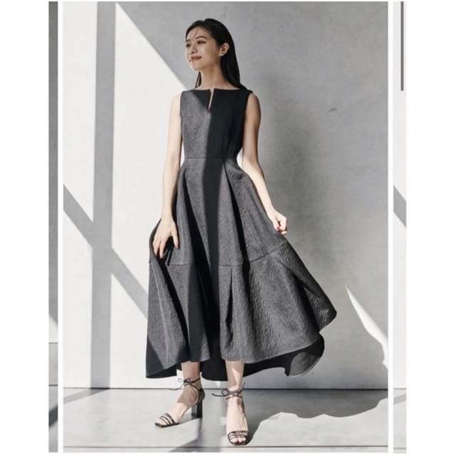 L'AUBE BLANC Keyneck Jacquard Dress | colegiochevalier.com.br