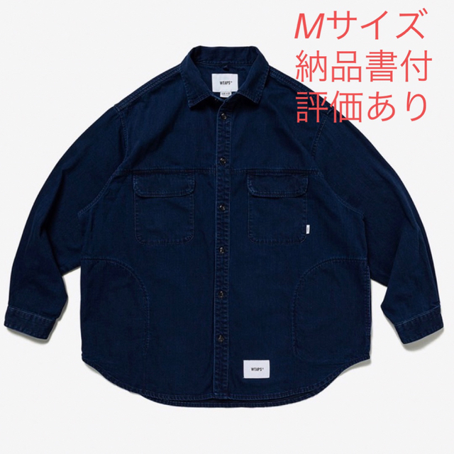 トップス【Mサイズ】WTAPS WCPO LS COTTON DENIM  INDIGO