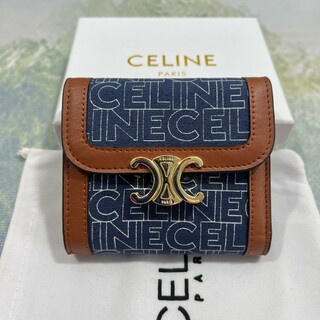 セリーヌ(celine)の✴️新品未使用✴️ CELINE セリーヌ 三つ折り財布 さいふ ブルー(セット/コーデ)