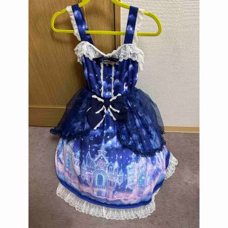 アンジェリックプリティー(Angelic Pretty)のペプラム付ジャンパースカート(ひざ丈ワンピース)