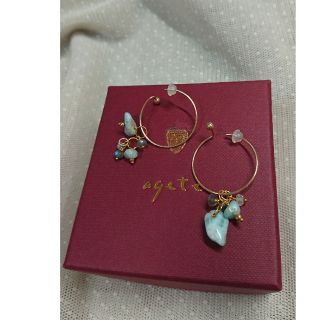 フルセット agete 2017 winter 限定 フープピアス チャーム-