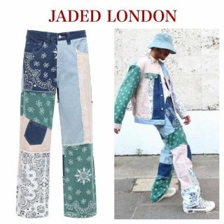 日本未発売 レア JADED LONDON ペイズリー デニムパンツR-4449