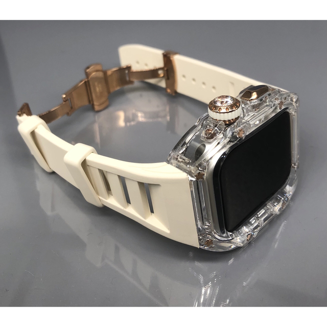 lol 黒＋白☆アップルウォッチバンドラバーベルトカバーApple Watch-