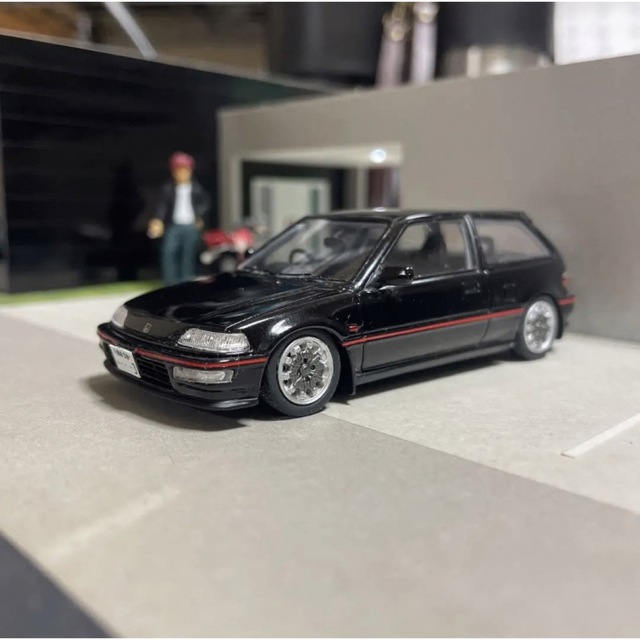 素人改造 MARK 43 1/43 ホンダ シビック EF9 SiRⅡ 黒の通販 by 素人改造 MARK 43 1/43 ホンダ シビック EF9 SiRⅡ 黒の通販 by