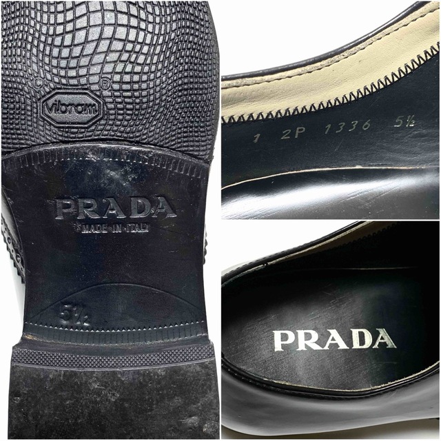 PRADA(プラダ)の☆プラダ ウイングチップ レザー 切替 スリッポン シューズ イタリア製 革靴 メンズの靴/シューズ(ドレス/ビジネス)の商品写真