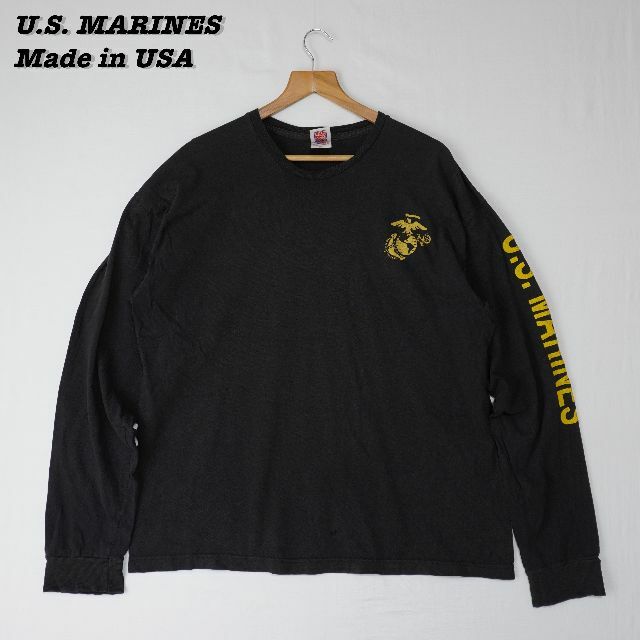 MILITARY(ミリタリー)のU.S. MARINES L/S T-shirts 2000s XL T180 メンズのトップス(Tシャツ/カットソー(七分/長袖))の商品写真