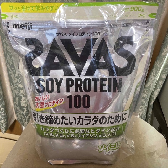 明治 SAVAS ザバス ソイプロテイン100 ソイミルク風味 900g×4袋