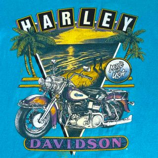 ハーレーダビッドソン(Harley Davidson)のレア 90s USA製 3D Harley-Davidson ハーレー　Tシャツ(Tシャツ/カットソー(半袖/袖なし))