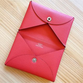 エルメス(Hermes)の優子様専用★エルメス カルヴィ ピンク・レッド系カラー 名刺入れ カードケース(名刺入れ/定期入れ)