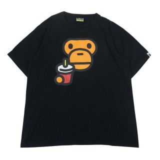 アベイシングエイプ(A BATHING APE)のA BATHING APE アベイシングエイプ BABY MILO プリント 半袖 Tシャツ ブラック系 XL【中古】(シャツ)