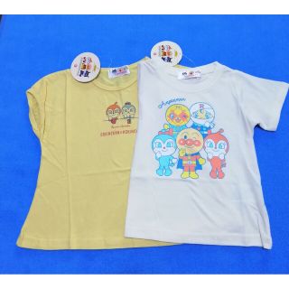 アンパンマン(アンパンマン)の新品　100cm　アンパンマン　女の子半袖Tシャツ2枚セット　5ib×DKy(Tシャツ/カットソー)