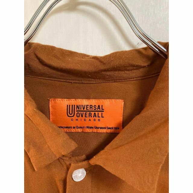 UNIVERSAL OVERALL(ユニバーサルオーバーオール)のra160 universal overall メンズ　カーメル　半袖シャツ メンズのトップス(シャツ)の商品写真