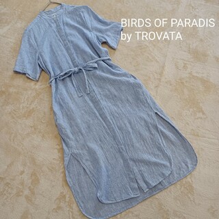 トロヴァータ(TROVATA)のBIRDS OF PARADIS by TROVATA　リネン　シャツワンピース(ロングワンピース/マキシワンピース)