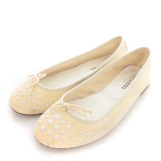 レペット(repetto)のレペット バレエシューズ フラット スエード スタッズ 37.5 アイボリー(バレエシューズ)