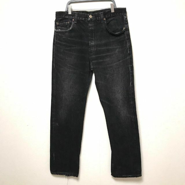 38×36 Levi’s 501 米国製 サルファー染め ブラックデニム