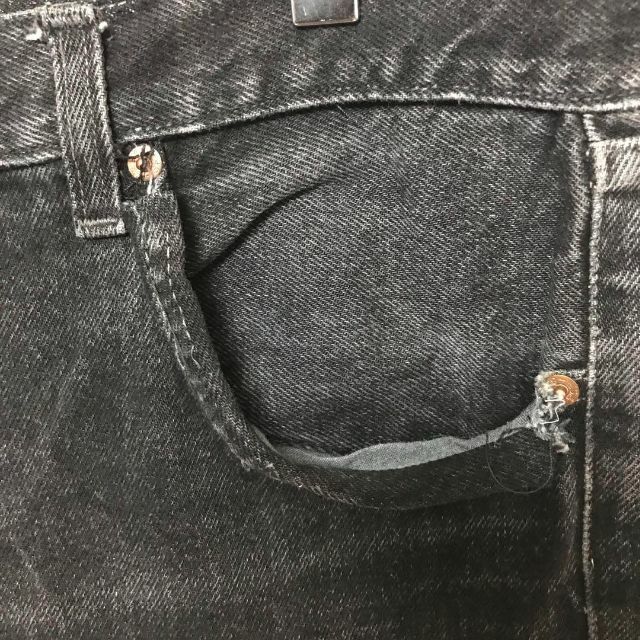 38×36 Levi’s 501 米国製 サルファー染め ブラックデニム