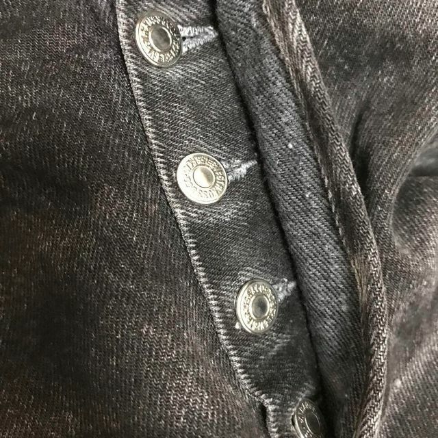 38×36 Levi’s 501 米国製 サルファー染め ブラックデニム