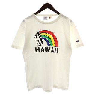 チャンピオン(Champion)のチャンピオン Tシャツ カットソー 半袖 クルーネック 虹 M 白 マルチカラー(Tシャツ/カットソー(半袖/袖なし))