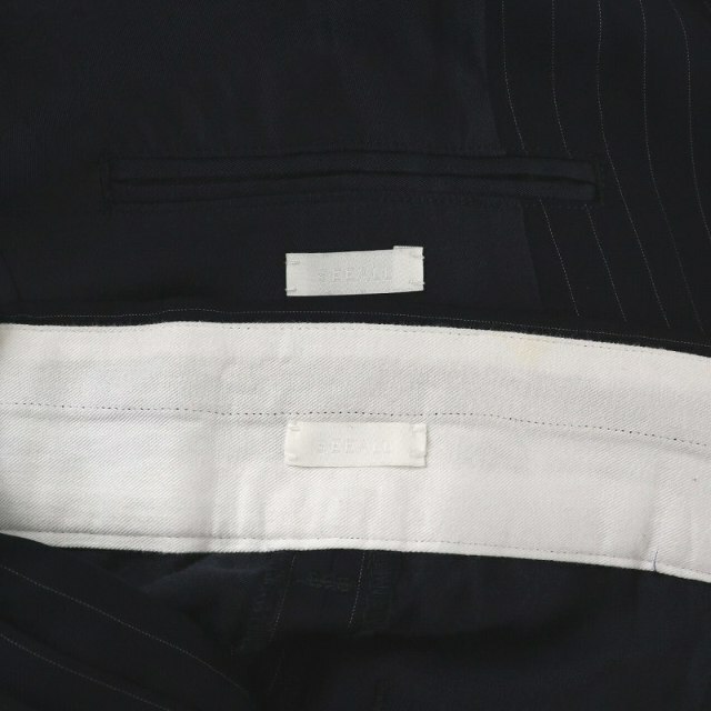 SEEALL セットアップ 上下 コート パンツ 2 M 3 L 紺 白