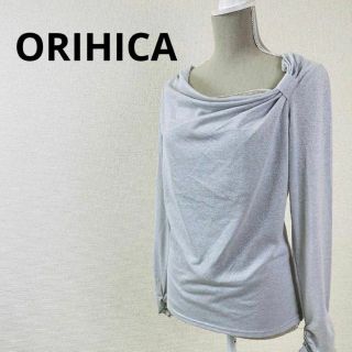 オリヒカ(ORIHICA)のORIHICA　オリヒカ　レディースLシルバーグレー　カットソー(シャツ/ブラウス(長袖/七分))