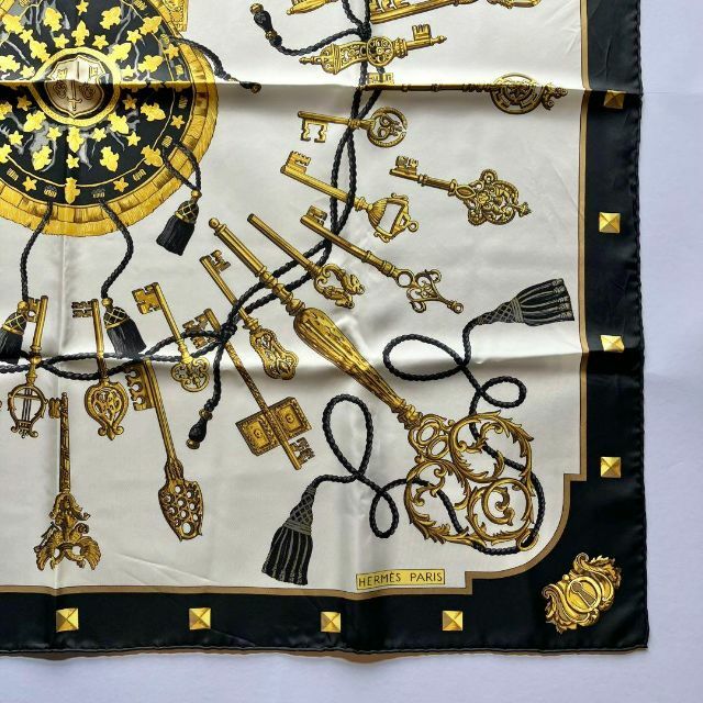 バンダナ/スカーフ HERMES エルメル カレ90cm 鍵柄 14300円 公式格安