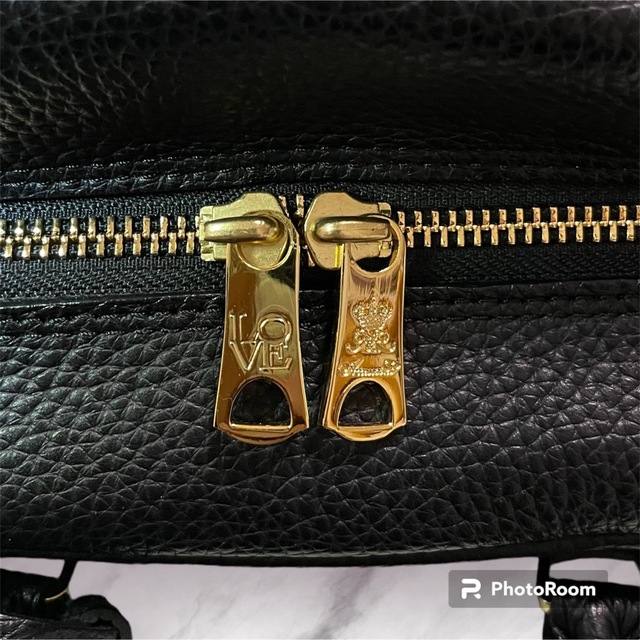 A.D.M.J.(エーディーエムジェイ)の極美品✨A.D.M.J✨2WAY✨アクセソワ✨スワロフスキー✨ビジュー✨黒✨韓国 レディースのバッグ(トートバッグ)の商品写真