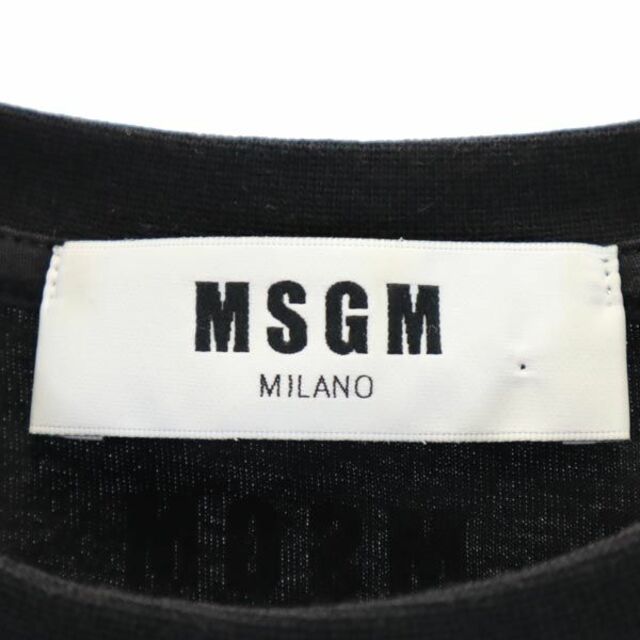 エムエスジーエム イタリア製 プリント 半袖 Tシャツ S ブラック MSGM