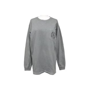 クロムハーツ(Chrome Hearts)のCHROME HEARTS クロムハーツ 長袖Ｔシャツ クルーネック コットン ロゴプリント カーキ サイズM 良品 中古 50258(Tシャツ(長袖/七分))