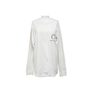 CHROME HEARTS クロムハーツ 長袖Ｔシャツ カットソー サイズM ロゴ入り ホワイト コットン 良品 中古 50270