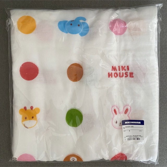 mikihouse(ミキハウス)の【新品未使用】ミキハウス　ガーゼバスタオル キッズ/ベビー/マタニティのこども用ファッション小物(おくるみ/ブランケット)の商品写真