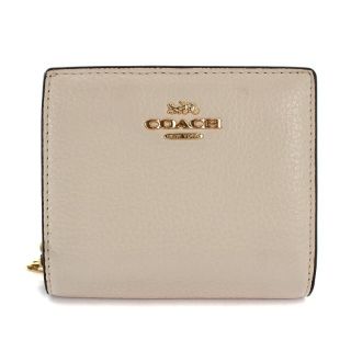 コーチ(COACH)のコーチ COACH スナップ ウォレット 財布 二つ折り レザー 白(財布)