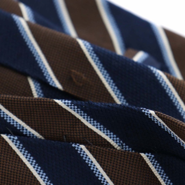 AQUA SCUTUM(アクアスキュータム)のアクアスキュータム ネクタイ レギュラータイ シルク 茶 ブラウン 青 ブルー メンズのファッション小物(ネクタイ)の商品写真