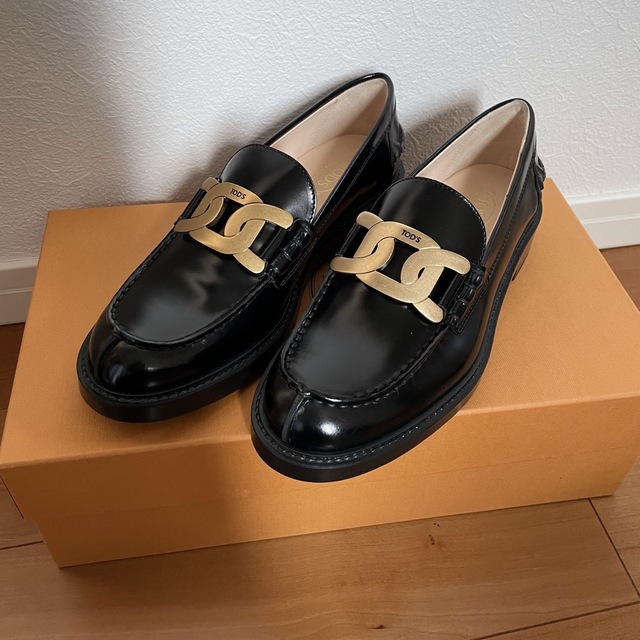 Tod's トッズ　ローファー　ベロア　ブラック　23.5cm